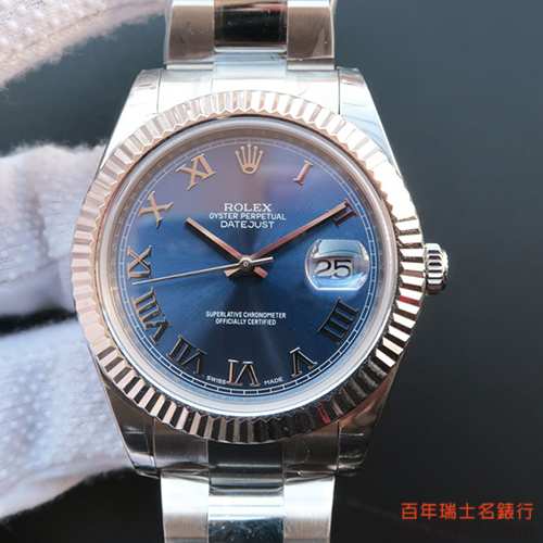 劳力士日志型系列116334蓝盘罗马字腕表